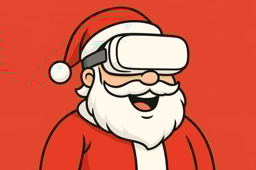 Weihnachtsmann mit VR Brille (2)